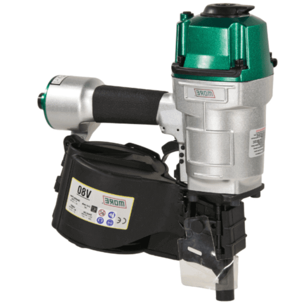 Imaginea arată ciocanul pneumatic V80, utilizat pentru fixări precise și eficiente în mediul industrial.