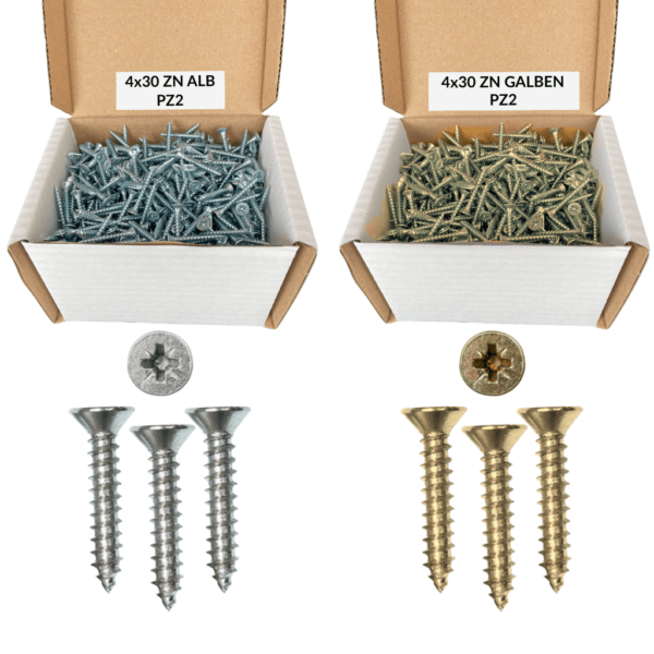Suruburi PAL si lemn 4x30 ZNA si ZNG