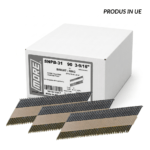 Cuie in banda hartie, unghi 34˚, diametrul 3.1mm, inelate, lungime 90mm