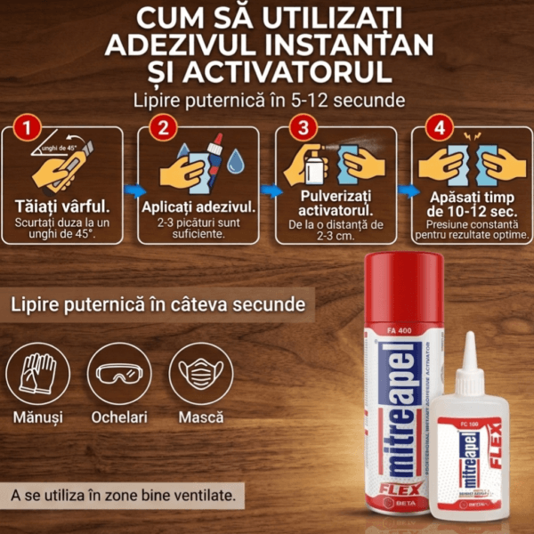 Cum se foloseste adezivul Mitreapel bicomponent flexibil.
