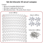 Kit reparatie canapea - 10 Arcuri sinusoidale HERKULES cu accesorii montaj | 420 / 520 / 560 / 620 mm