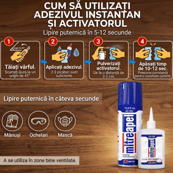 Cum se foloseste adezivul bicomponent.